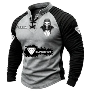 Slingshot Vintage Lace-Up Long Sleeve Shirt Custom Text