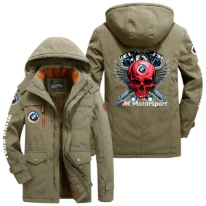 BMW M Motorsport Racing Windproof Jacket Heavy Duty Fleece Lined Hooded Coat Custom Your Name