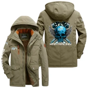 RAM Racing Windproof Jacket Heavy Duty Fleece Lined Hooded Coat Custom Your Name