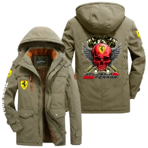 Scuderia Ferrari HP Racing Windproof Jacket Heavy Duty Fleece Lined Hooded Coat Custom Your Name