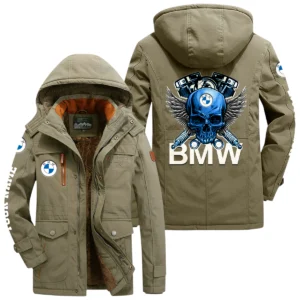 BMW Windproof Jacket Heavy Duty Fleece Lined Hooded Coat Custom Your Name