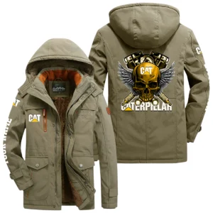 Caterpillar Windproof Jacket Heavy Duty Fleece Lined Hooded Coat Custom Your Name