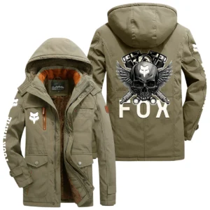 Fox Racing Windproof Jacket Heavy Duty Fleece Lined Hooded Coat Custom Your Name