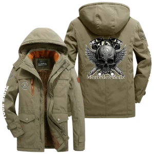 Mercedes-Benz Windproof Jacket Heavy Duty Fleece Lined Hooded Coat Custom Your Name
