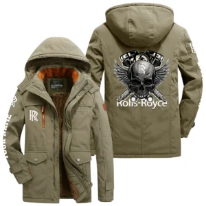 Rolls Royce Windproof Jacket Heavy Duty Fleece Lined Hooded Coat Custom Your Name