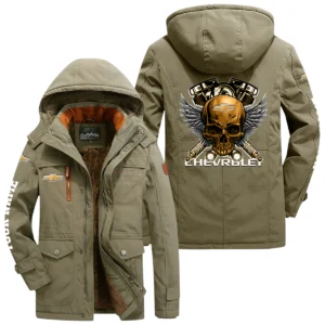Chevrolet Windproof Jacket Heavy Duty Fleece Lined Hooded Coat Custom Your Name