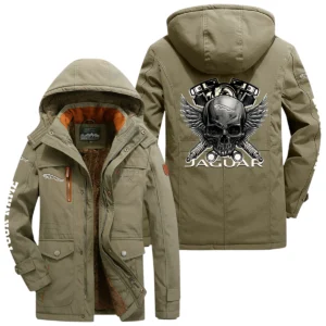 Jaguar Windproof Jacket Heavy Duty Fleece Lined Hooded Coat Custom Your Name