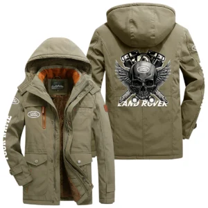Land Rover Windproof Jacket Heavy Duty Fleece Lined Hooded Coat Custom Your Name