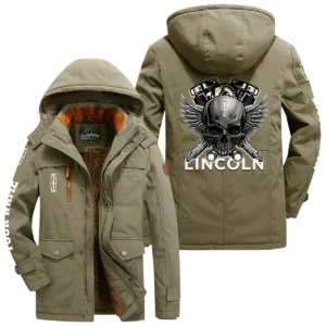 Lincoln Windproof Jacket Heavy Duty Fleece Lined Hooded Coat Custom Your Name