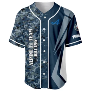 Alpine F1 Team Racing x US Navy 250th Anniversary 3D Baseball Jersey Custom Your Name