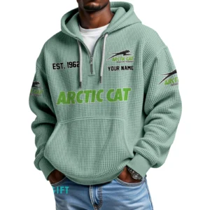 Arctic Cat Quarter-Zip Waffle Hoodie Custom Your Name
