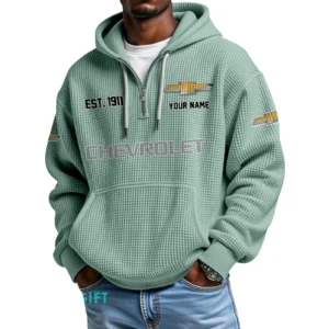 Chevrolet Quarter-Zip Waffle Hoodie Custom Your Name
