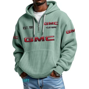 GMC Car Quarter-Zip Waffle Hoodie Custom Your Name