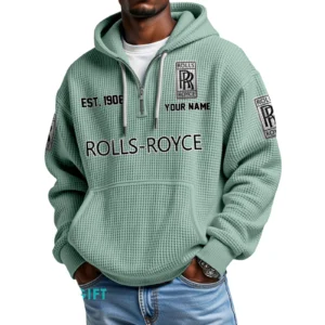 Rolls Royce Quarter-Zip Waffle Hoodie Custom Your Name