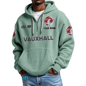 Vauxhall Quarter-Zip Waffle Hoodie Custom Your Name