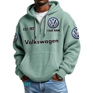 Volkswagen Quarter-Zip Waffle Hoodie Custom Your Name