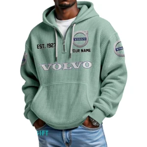 Volvo Quarter-Zip Waffle Hoodie Custom Your Name