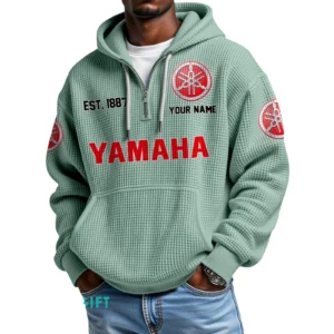 Yamaha Quarter-Zip Waffle Hoodie Custom Your Name