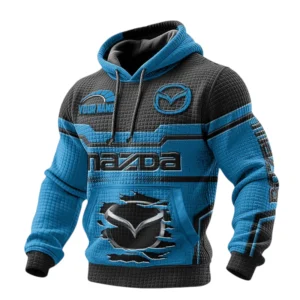 Mazda Waffle Pullover Hoodie 3D Custom Your Name