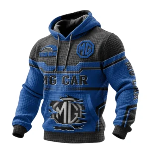 MG Cars Waffle Pullover Hoodie 3D Custom Your Name