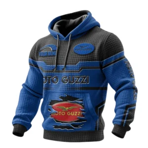 Moto Guzzi Waffle Pullover Hoodie 3D Custom Your Name