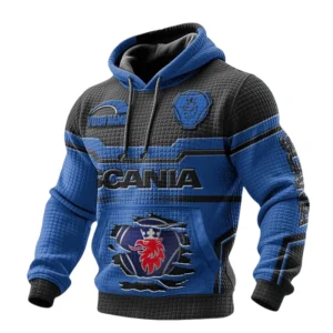 Scania Waffle Pullover Hoodie 3D Custom Your Name
