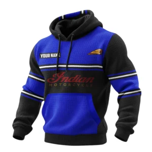 Indian Motorcycle Waffle Pullover Hoodie 3D Customize Your Name