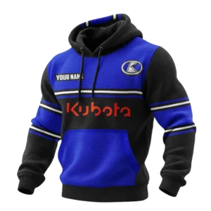 Kubota Waffle Pullover Hoodie 3D Customize Your Name