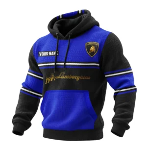 Lamborghini Waffle Pullover Hoodie 3D Customize Your Name