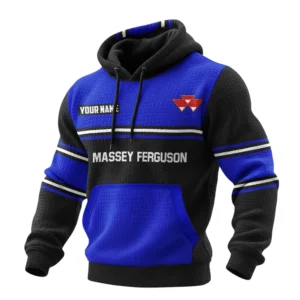 Massey Ferguson Waffle Pullover Hoodie 3D Customize Your Name