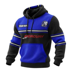 Mercury Marine Waffle Pullover Hoodie 3D Customize Your Name