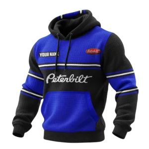 Peterbilt Waffle Pullover Hoodie 3D Customize Your Name