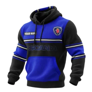 Scania Waffle Pullover Hoodie 3D Customize Your Name