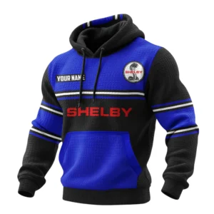 Shelby Waffle Pullover Hoodie 3D Customize Your Name