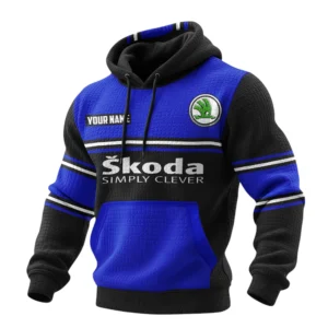 Skoda Waffle Pullover Hoodie 3D Customize Your Name