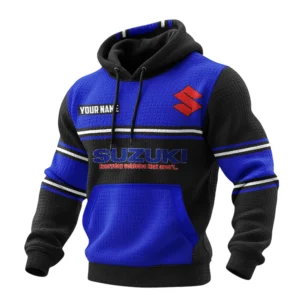 Suzuki Waffle Pullover Hoodie 3D Customize Your Name