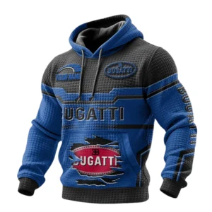 Bugatti Waffle Pullover Hoodie 3D Custom Your Name