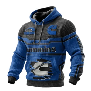 Cummins Waffle Pullover Hoodie 3D Custom Your Name