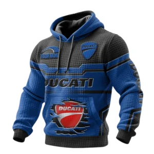 Ducati Waffle Pullover Hoodie 3D Custom Your Name