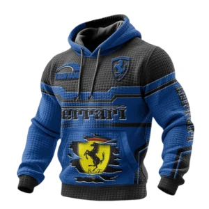 Ferrari Waffle Pullover Hoodie 3D Custom Your Name