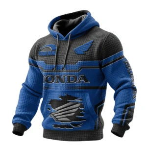 Honda Motor Waffle Pullover Hoodie 3D Custom Your Name