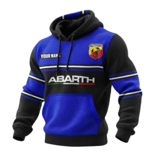Abarth Waffle Pullover Hoodie 3D Customize Your Name