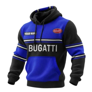 Bugatti Waffle Pullover Hoodie 3D Customize Your Name