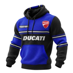 Ducati Waffle Pullover Hoodie 3D Customize Your Name