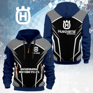 Husqvarna Motorcycles Half Zip Hoodie Custom Your Name