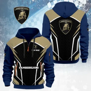 Lamborghini Half Zip Hoodie Custom Your Name