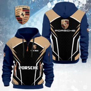 Porsche Half Zip Hoodie Custom Your Name
