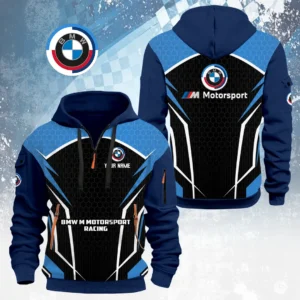 BMW M Motorsport Racing Half Zip Hoodie Custom Your Name