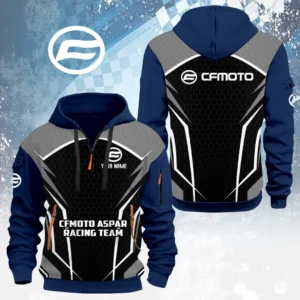 CFMOTO Aspar Racing Team Half Zip Hoodie Custom Your Name