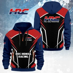 HRC Honda Racing Half Zip Hoodie Custom Your Name